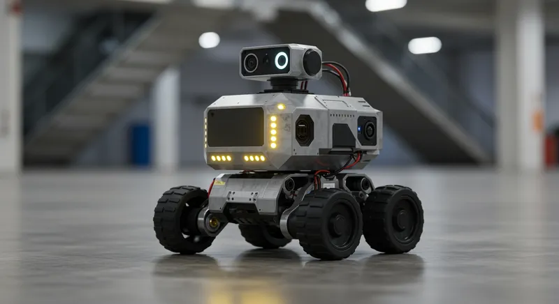 Small Four-Wheeled Robot - 4K