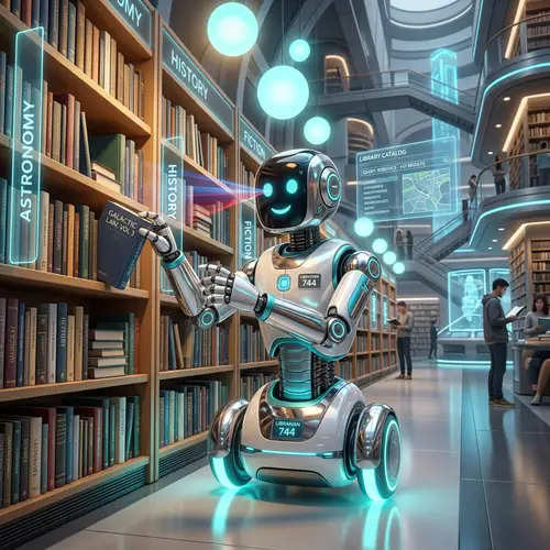 Futuristic Robot Librarian: A New Age of Libraries