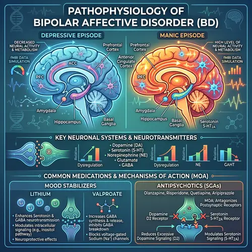 Pathophysiology of Bipolar Affective Disorder | Brain Neurons Activity