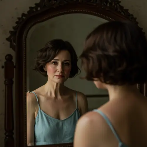 Reflection of a Woman in the Mirror