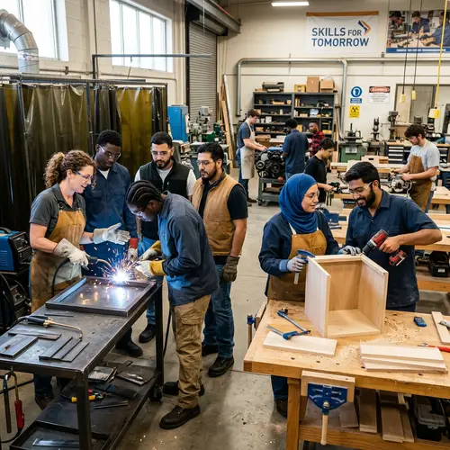 Diverse Vocational Classroom | Passion & Collaboration