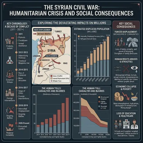 Syrian Civil War Infographic: Social Consequences Explored