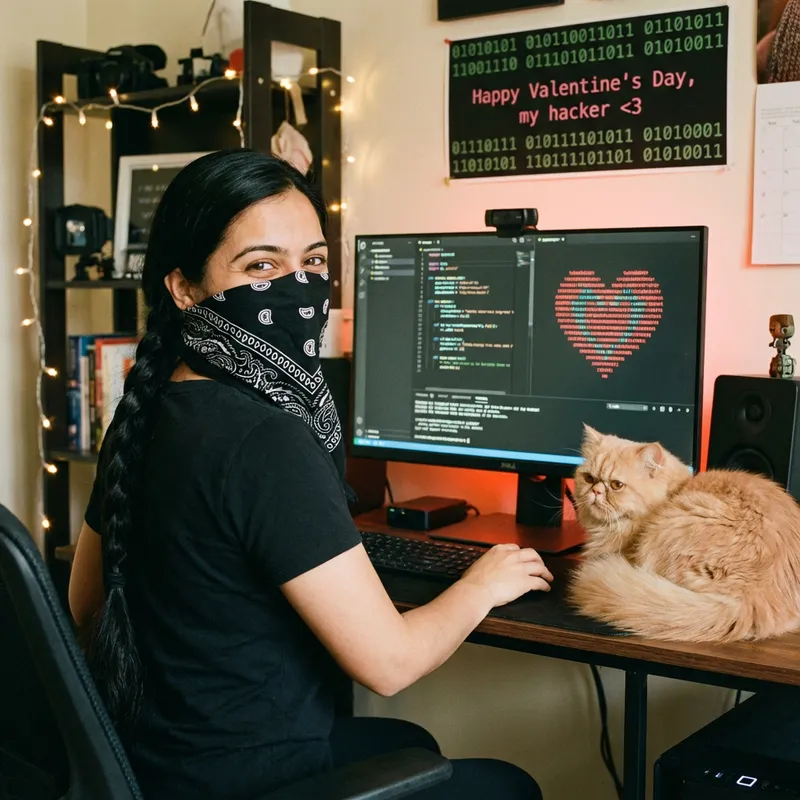 Unique Valentine's Card for a Programmer Girl