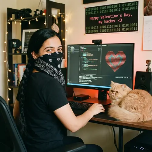 Unique Valentine's Card for a Programmer Girl