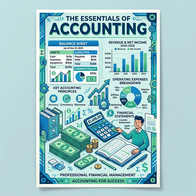 Accounting Themed Poster with Financial Elements