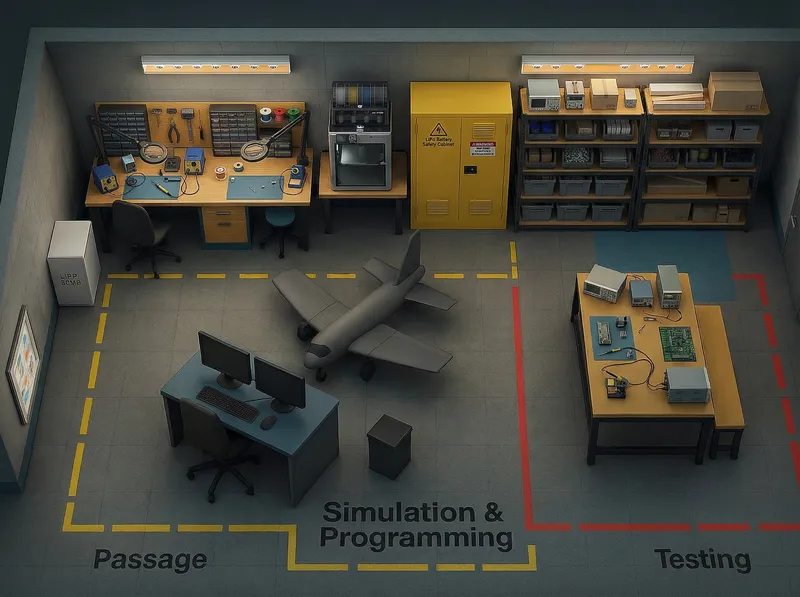 Complete Workshop Setup with 3D Printer & Storage