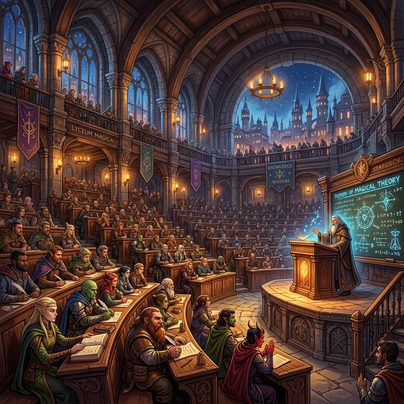 Fantasy Lecture Hall: Diverse Gatherings in Art Fantasy Lecture Hall: Diverse Gatherings in Art