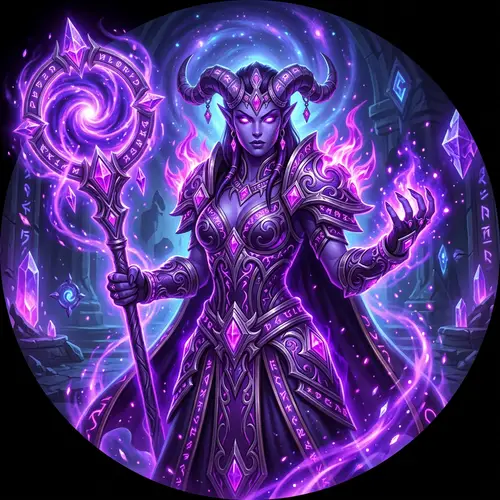 Eredar Sorcerer - Warcraft Female Immortal Mage Avatar