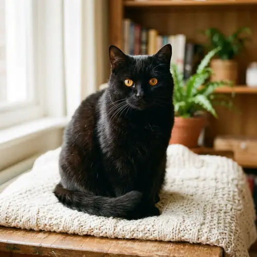 Adorable Fuzzy Feline in a Still Life Photo