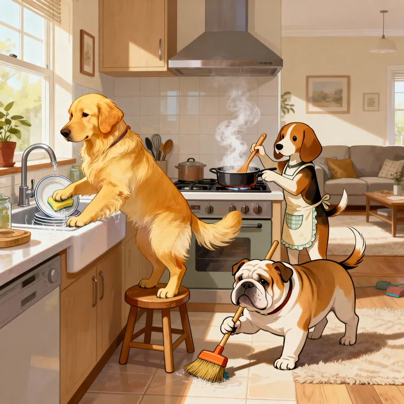 Dogs Doing Chores: Fun Household Tasks