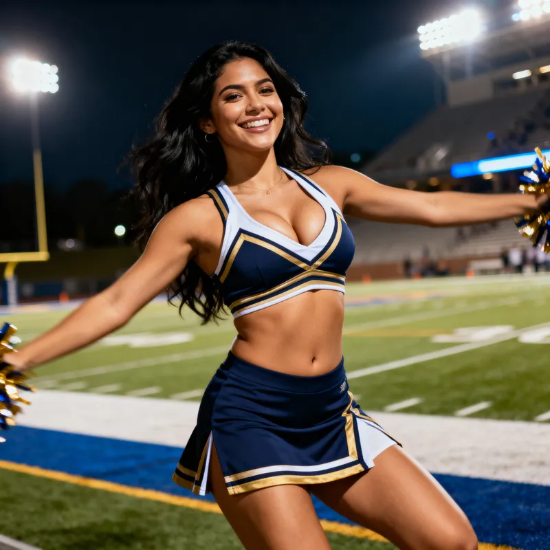 Cheerleader Spotlight: Athletic Hispanic Beauty Cheerleader Spotlight: Athletic Hispanic Beauty