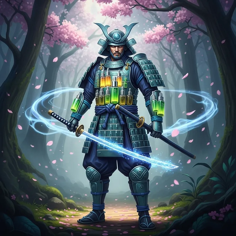 Mystical Samurai: Guardian of Nature’s Elixirs