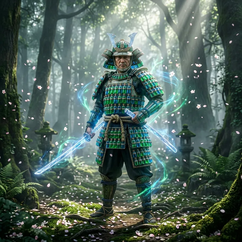 Mystical Samurai: Guardian of Nature’s Elixirs