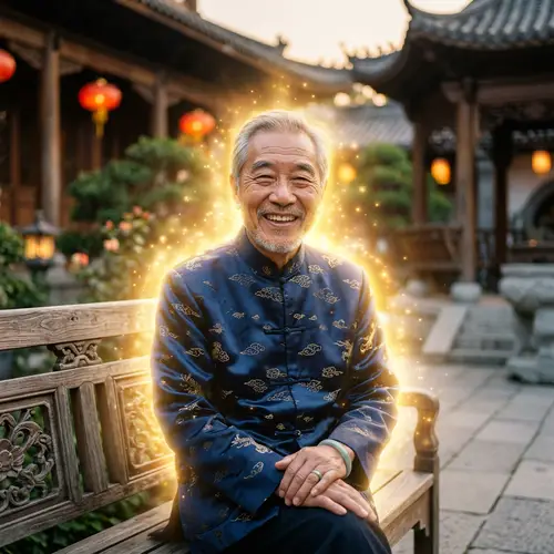 Benevolent Chinese Man with a Golden Aura