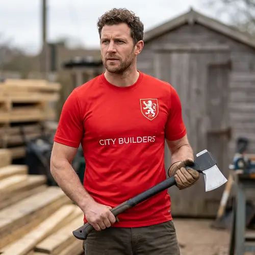 Passionate Football Fan with an Axe | Unique Sports-Lumber Enthusiast