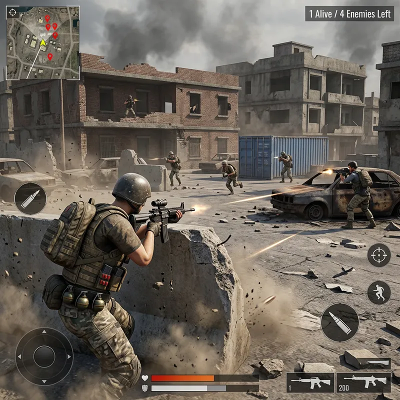 Battleground Mobile India 1 vs 4 Clutches: Intense Showdown