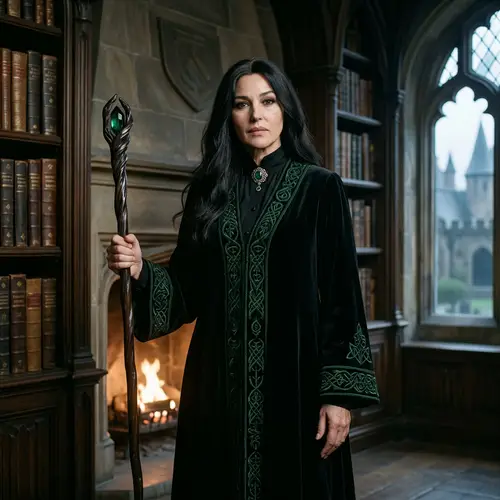 Monica Bellucci as Minerva McGonagall: Magic & Elegance