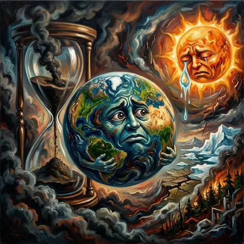 Surreal Climate Change Art: A Visual Interpretation