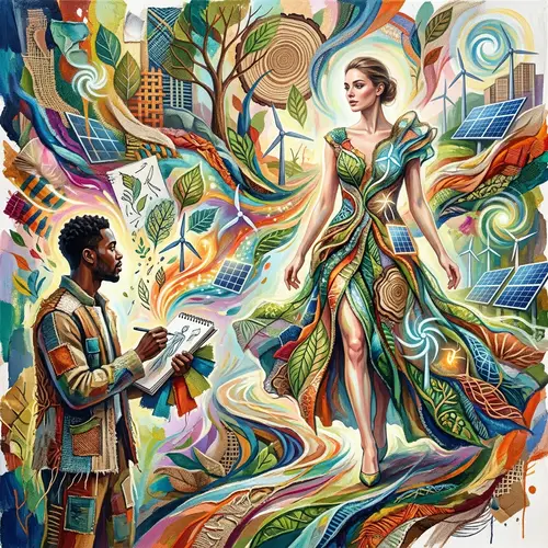 The Future of Sustainable Fashion: Abstract Art Vision