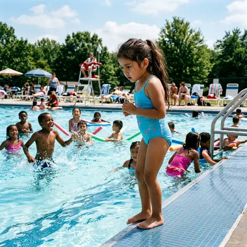 Bright Sunny Day Pool Scene with Mia | Fun Children Activities