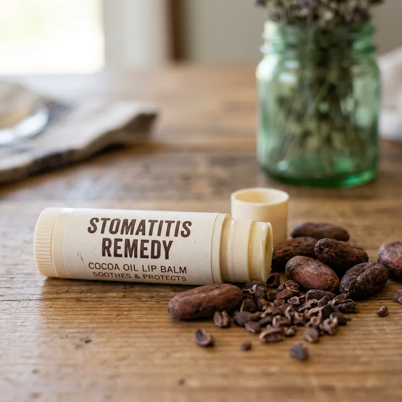 Cocoa Oil Lip Balm for Stomatitis Treatment