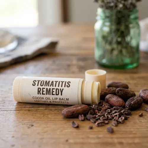 Cocoa Oil Lip Balm for Stomatitis Treatment