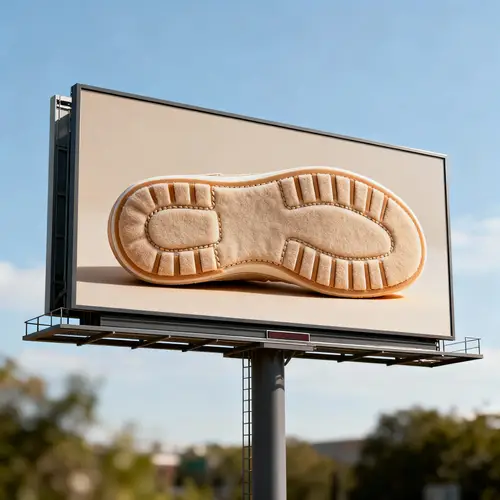 Realistic Billboard Featuring Comfortable Soles