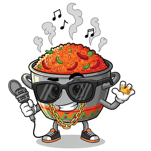 Jollof Rice Cartoon Mascot: Fun & Stylish