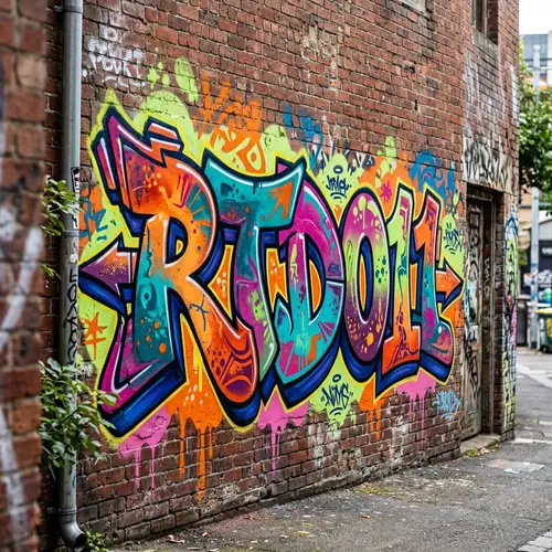 Stunning Graffiti Art: RTD011 on Brick Wall