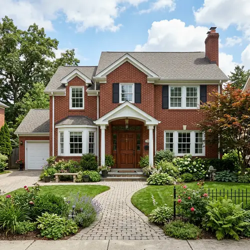 Charming Suburban House with Red Brick Exterior