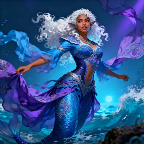 Fantasy Sea Elf Character Illustration