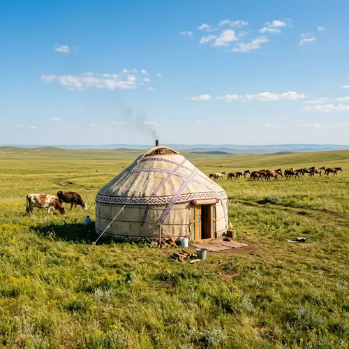 Kazakh Yurt in the Steppe: A Cultural Icon