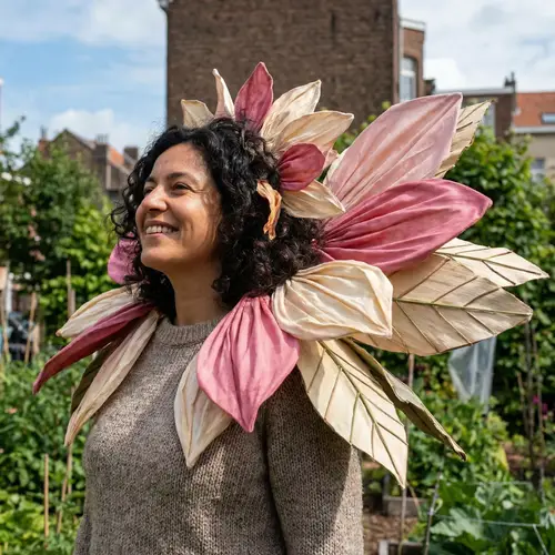 A Belgian Woman Blossoming into a Flower