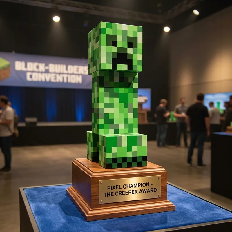 Spreen Trophy - Pixel-Art Creeper Collectible