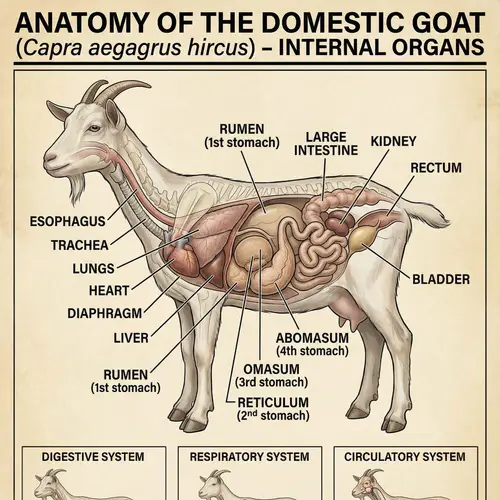 Goat Anatomy: Detailed Internal Organs Diagram