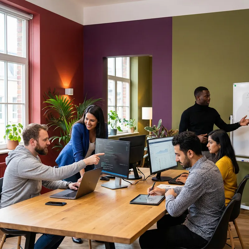 Dynamic Team Collaboration in Modern Office