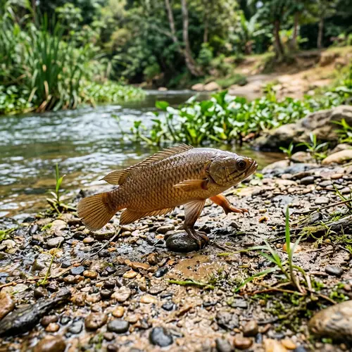 Fish Walking - Unique Wildlife Encounter