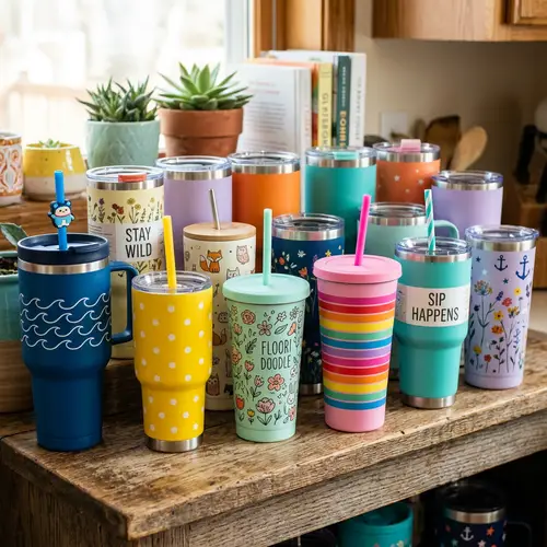 Adorable Tumbler Cups Collection - Diverse Colors & Styles