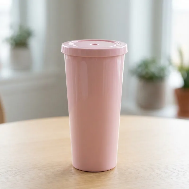 Delicate Pink Tumbler Cup - Elegant Design