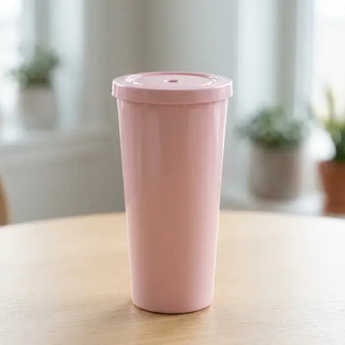 Soft Pink Tumbler Cup - Elegant Classic Design