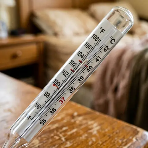 High Fever Mercury Thermometer Image | Fever Temperature Picture