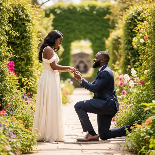 Romantic Proposal: African Couple Engagement Moment