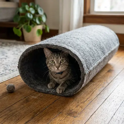 Premium Elliptical Cat Tunnel | Felt Material