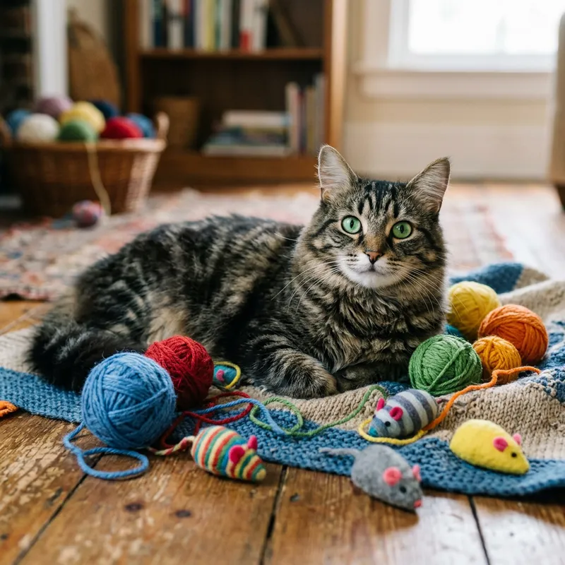 Beautiful Domestic Cat - Playful Tabby with Stunning Eyes