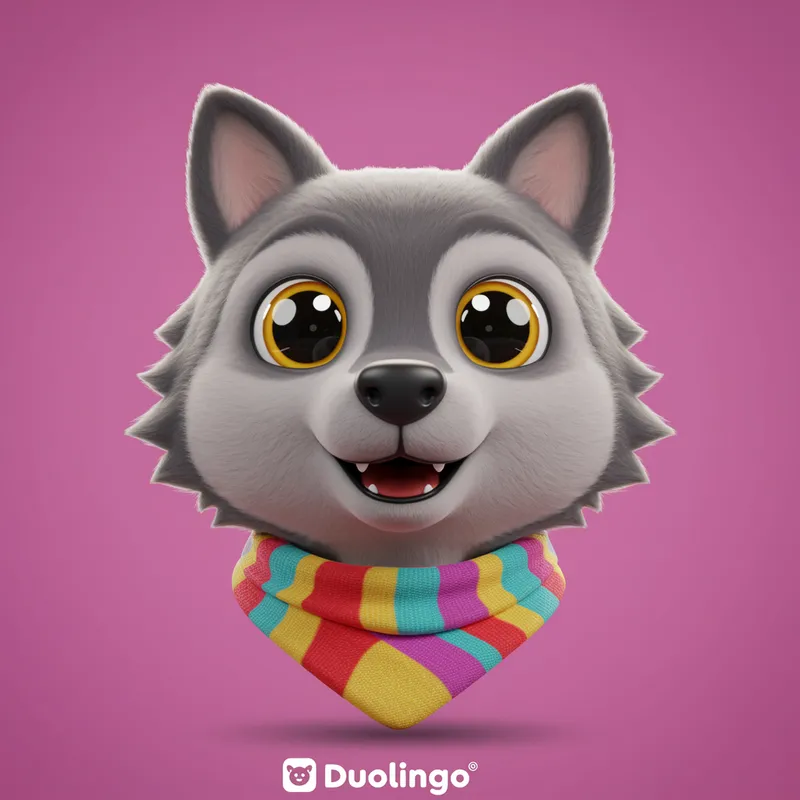 Friendly Pet Food Brand Mascot: Cute Wolf Design
