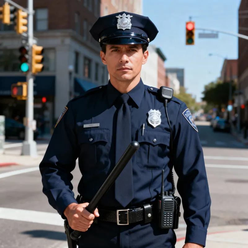 Dedicated Police Officer - Your Local Guardian