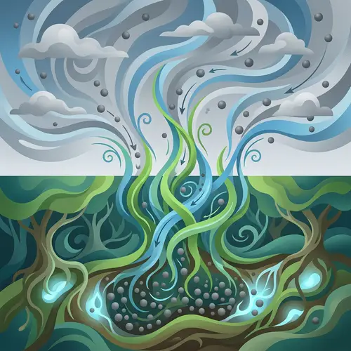 Carbon Sequestration Process - Abstract Representation