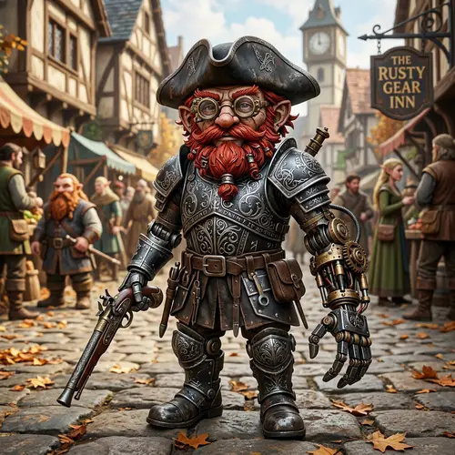 Autognome - Elderly Robot Character Inspired by Dungeons and Dragons