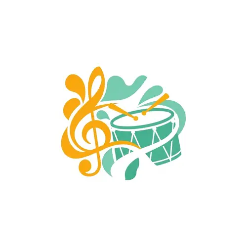 Colorful Children's Marching Band Logo Design