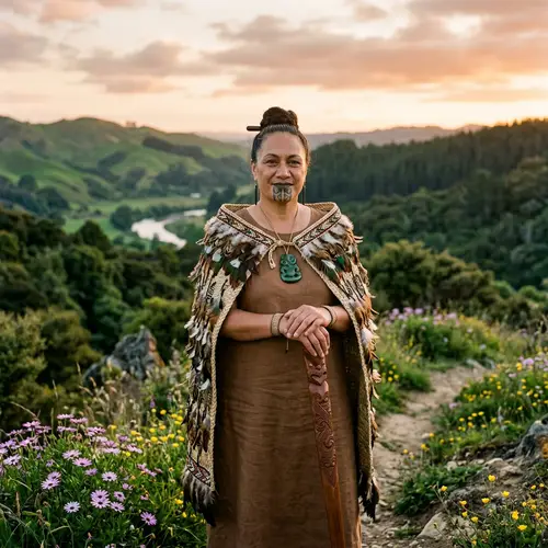 Māori Woman in Traditional Cloak | Authentic Cultural Portrait